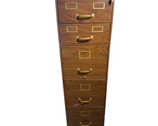 CANTON LINE Art Metal Co File Cabinet Antique Industrial
