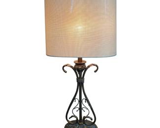 Ornate Harp Shaped Lamp Victorian Edwardian Style