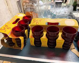 Vintage Anchor Hocking Royal Ruby Red tumblers