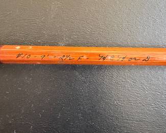 Vintage Heddon #10 bamboo 4 piece fishing rod