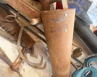 Antique primitive tobacco plant seeder