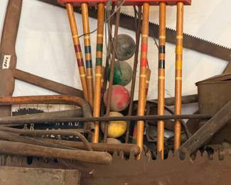 vintage croquet set