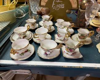 Vintage German miniature tea set collection