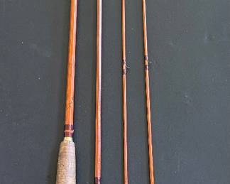 Vintage Heddon #10 bamboo 4 piece fishing rod