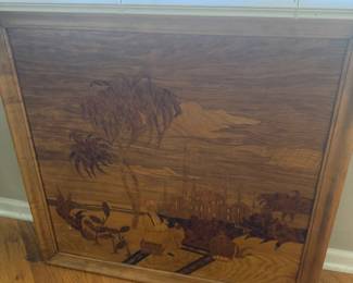 Vintage Marquetry panel from Sweden