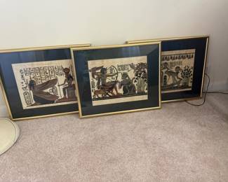 framed Egyptian papyrus art prints