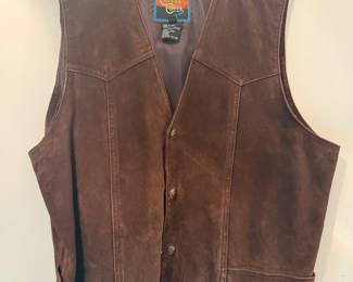 Cripple Creek mens' suede leather Western vest