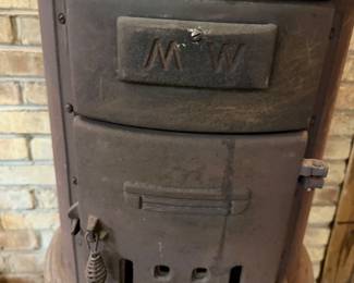 vintage Montgomery Ward cast iron parlor heating stove