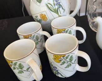 Tiffany & Co. Botanical pitcher & mugs