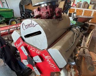 Custom built "engine" used in a wedding for cards!