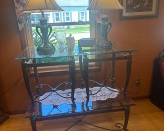 Glass Top Coffee Table & Side Table Set