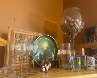 Wine Glasses, Shot Glasses, Ashtray