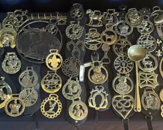 Vintage British Horse Brass Medallion Small Brass Wall Hangings
