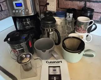 Cuisinart PerfecTemp 14 Cup Programmable Coffeemaker, Bodum The Original French Press Mugs