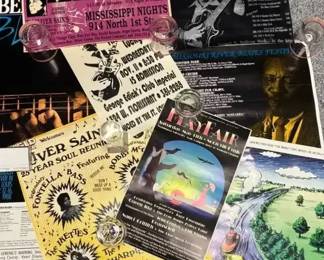 Vintage Unframed Blues Music Events Posters Various Local Venues