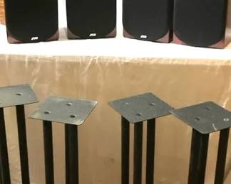 High Definition Audio Speakers by HSU Research with Metal Stands