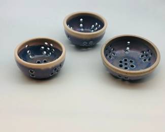 Berry Bowls -  wheel-thrown and crafted with stoneware clay