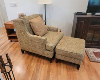 Bassett Upholstered Chair and Ottoman