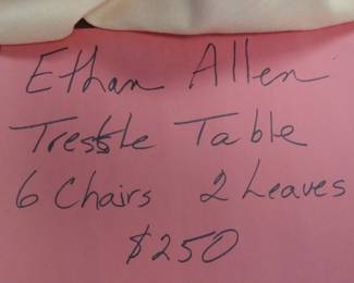 Ethan Allen trestle table