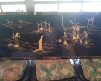 Carved Asian panel