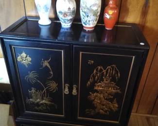 Asian lacquer cabinet
