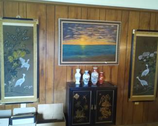 Asian lacquer cabinet