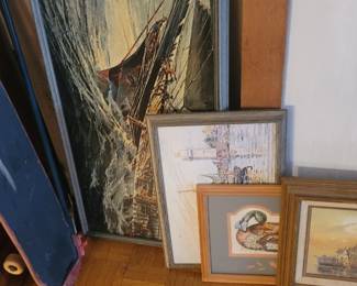 Various Vintage Art And Original Oils