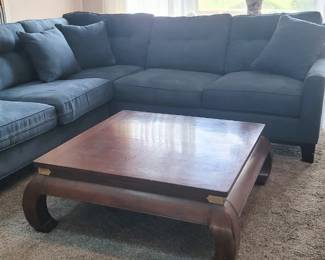 Mid Century Henredon Ming Mahogany Coffee Table Circa 1970s
