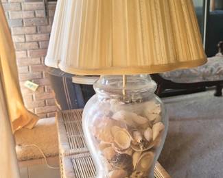 Vintage 80s Shell Lamps