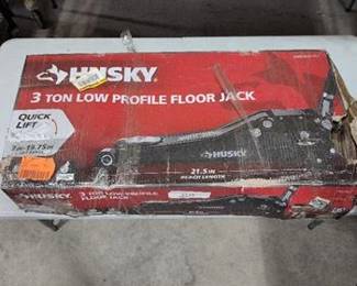 Husky 3-Ton Low Profile Car Jack with Quick Lift