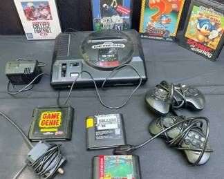 Sega Genesis 16 Bit  Game Genie  Sonic  EA Sports  College Football