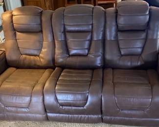 Leather electric recliner