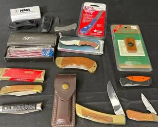 Knife Collection  NRA Folding Skinner Knife  CASE True Blue Winner  Gerber  Kershaw  More