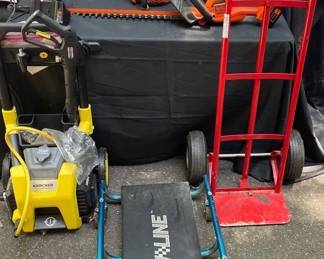 Black  Decker Hedge Trimmer  Echo Chainsaw  Krcher Electric Pressure Washer  Hand Truck 