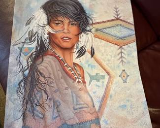Native American Woman Portrait by Jonnie K. Kostoff