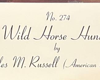 Charles M. Russell "Wild Horse Hunters" Limited Edition Print