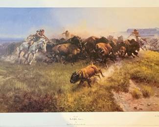Charles M. Russell "The Buffalo Hunt" Limited Edition Print