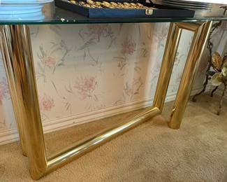 Karl Springer Style "Z" Console Table