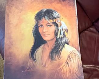 Native American Woman Portrait by M. Cardoselli 