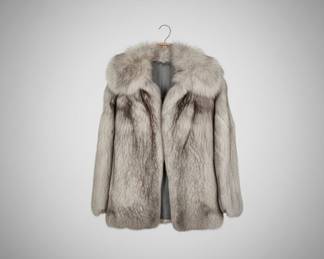 Vintage Silver Fox Fur Coat