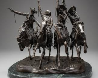 Coming Through the Rye Bronze Sculpture after Frederic Remington
