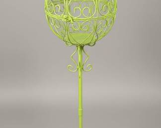 Ornate Wire Birdcage Plant Stand