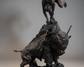 Buffalo Horse by Frederic Remington Bronze Sculpture
