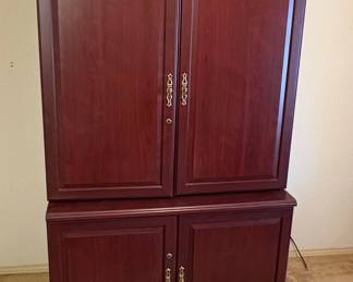 Executive Workstation with Hutch and Storage Cabinets
