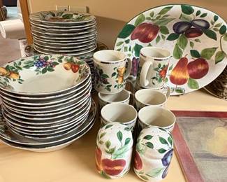 Sakura by Oneida Sonoma Fruit Pattern Stoneware Dinnerware Set