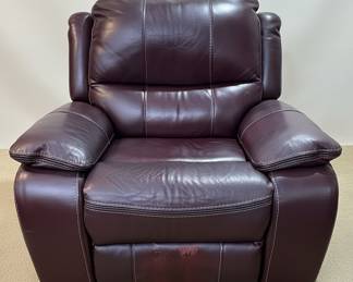 Burgundy Leather Rocker Recliner