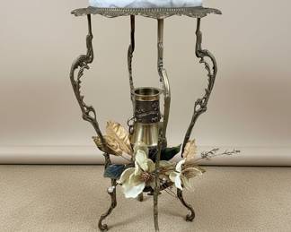 Victorian Style Brass and Onyx Plant Stand
