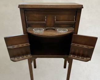 Antique Tobacco/Pipe Stand Cabinet with Ashtrays