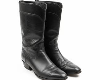  Black Leather Cowboy Boots