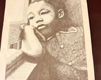 Randy Nichols "Young Boy" Lithograph Print